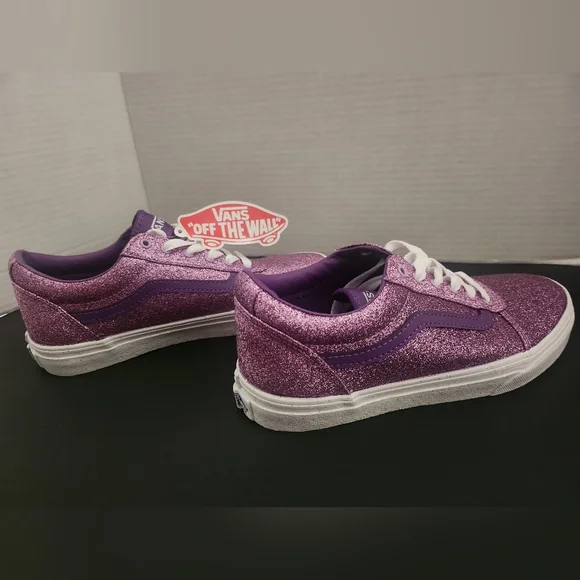 Vans Purple Low-Top Sneakers Glitter Finish - Picture 4 of 7